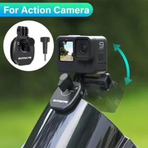 Pince de montage de pare-brise de moto, Clip en aluminium pour GoPro 13 12 Insta360 X5 Ace pour DJI Osmo 360/Action 5 Pocket 3, accessoires