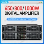 YUHSIU-Amplificateur Haute Puissance pour KTV Chang Stage, Haut-Parleur Audio Karaoké, Médailles Numpopularité Professionnelles, 2U Classe D Hifi, 800W, 2/4 Canaux