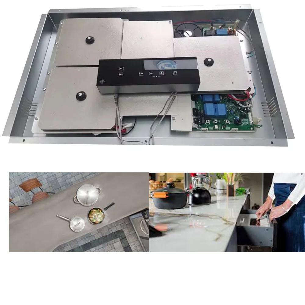 Cuisinière à Induction électrique multifonction haute puissance, trois, quatre et cinq brûleurs