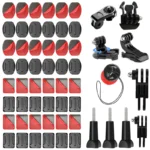 Supports adhésifs pour GoPro Hero, autocollants plats incurvés, tampons collants pour casque Go Pro Insta360 X4 DJI Osmo, caméra d&rsquo;action