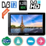 D10 Leadstar 10 pouces DVBT/DVBT2 & ISDBT Mini télévision numérique Portable avec entrée HDMI H265/Hevc Dolby Ac3 utilisée à la maison voiture bateau en plein air