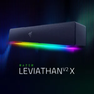 Barre de son de jeu Razer Leviathan V2 X Compact Design - Chroma RGB - Bluetooth 5.0 - pour PC, ordinateur de bureau/ordinateur portable, smartphones, tablettes