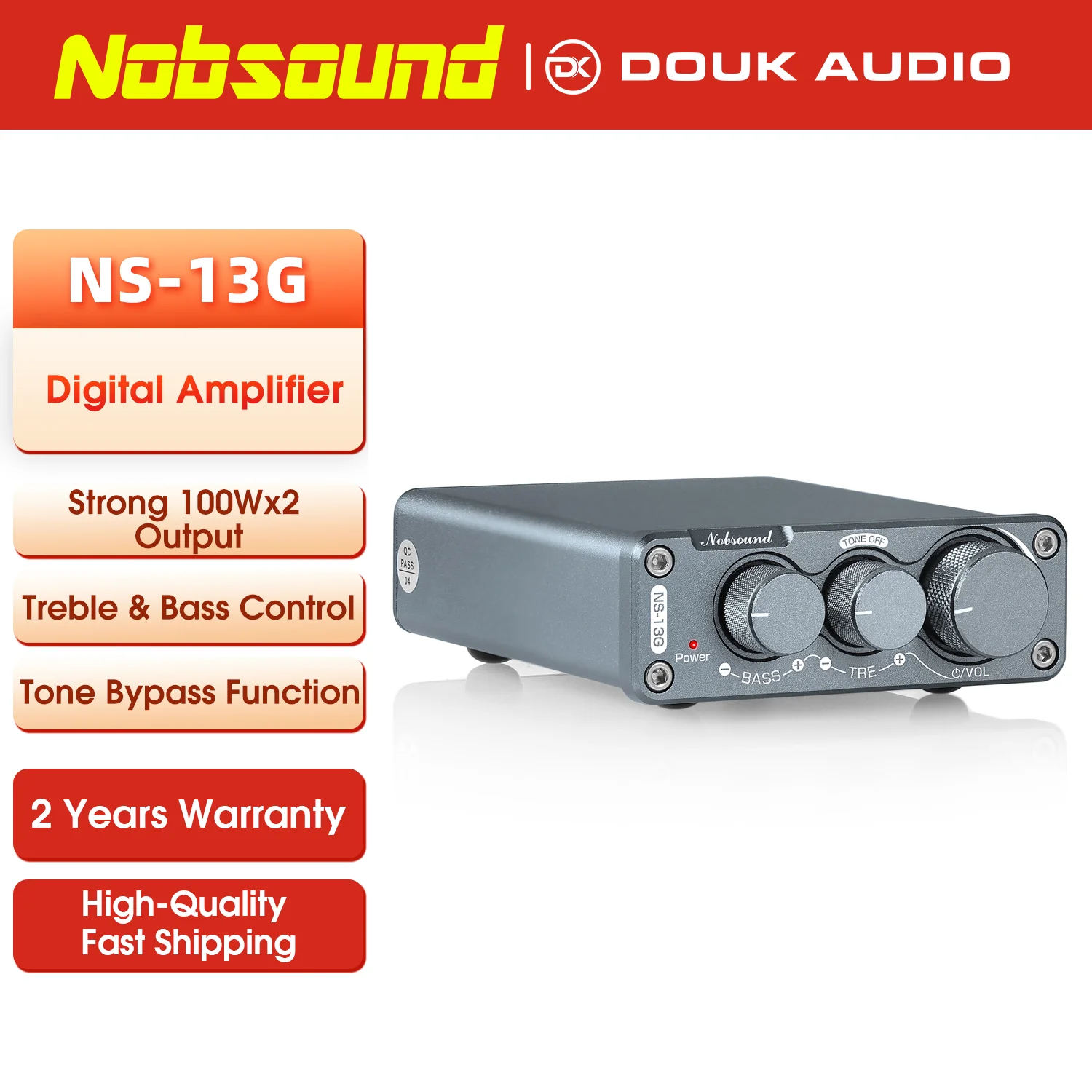 Nobsound NS-13G Mini TPA3116 amplificateur de puissance numérique classe D stéréo amplificateur Audio de bureau 100W + 100W pour haut-parleur stéréo domestique