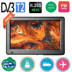 LEADSTAR Rechargeable D6 6 pouces 800*480 Mini télévision Portable avec DVB-T2 ATSC ISDBT FM ATV USB batterie TV de poche regarder tout où