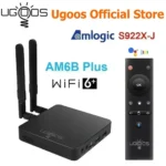 Ugoos AM6B plus Amlogic S922X-J Android 9 boîtier de télévision intelligent 4GB DDR4 32GB Wifi 6 1000M BT5.0 4K décodeur AM6 Plus boîtier de télévision