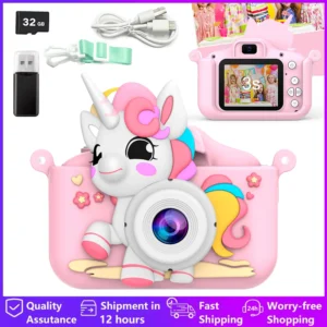 Appareil photo numérique pour enfants, jouets pour filles et garçons, écran HD 1080P, enregistrement vidéo, lecture de musique, jeu, 2 pouces, cadeau pour enfants