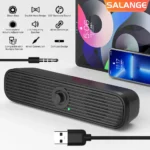 Salange Mini barre de son filaire ordinateur de bureau haut-parleur barre de son alimentée par USB pour TV Pc ordinateur portable jeu Home cinéma système Audio Surround