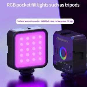 Lumière vidéo LED polychrome rvb 3000K-9000K, Mini lumières de remplissage de poche, 1200mAh, charge de Type C, pour Studio de photographie