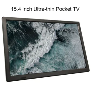 15.4 pouces Portable Mini Digital TV Support DVB-T2 ATSC ISDB-T Voiture TV 1080P Stéréo Haute Sensibilité Numérique TV