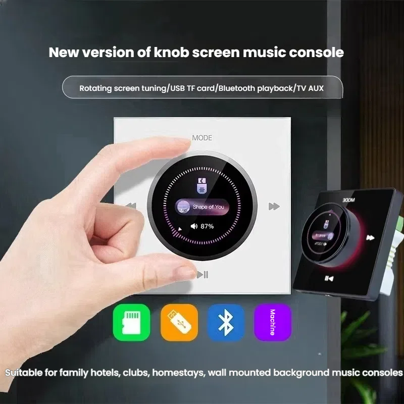 Mini amplificateur mural Bluetooth pour maison intelligente 86, haute fidélité, système de musique de fond professionnel, Installation stéréo Spe