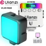 Ulanzi VL49 RGB lumière vidéo LED polychrome 2500K-9000K 800LUX Mini lumière de remplissage magnétique étendre 3 chaussures froides 2000mAh Port type-c