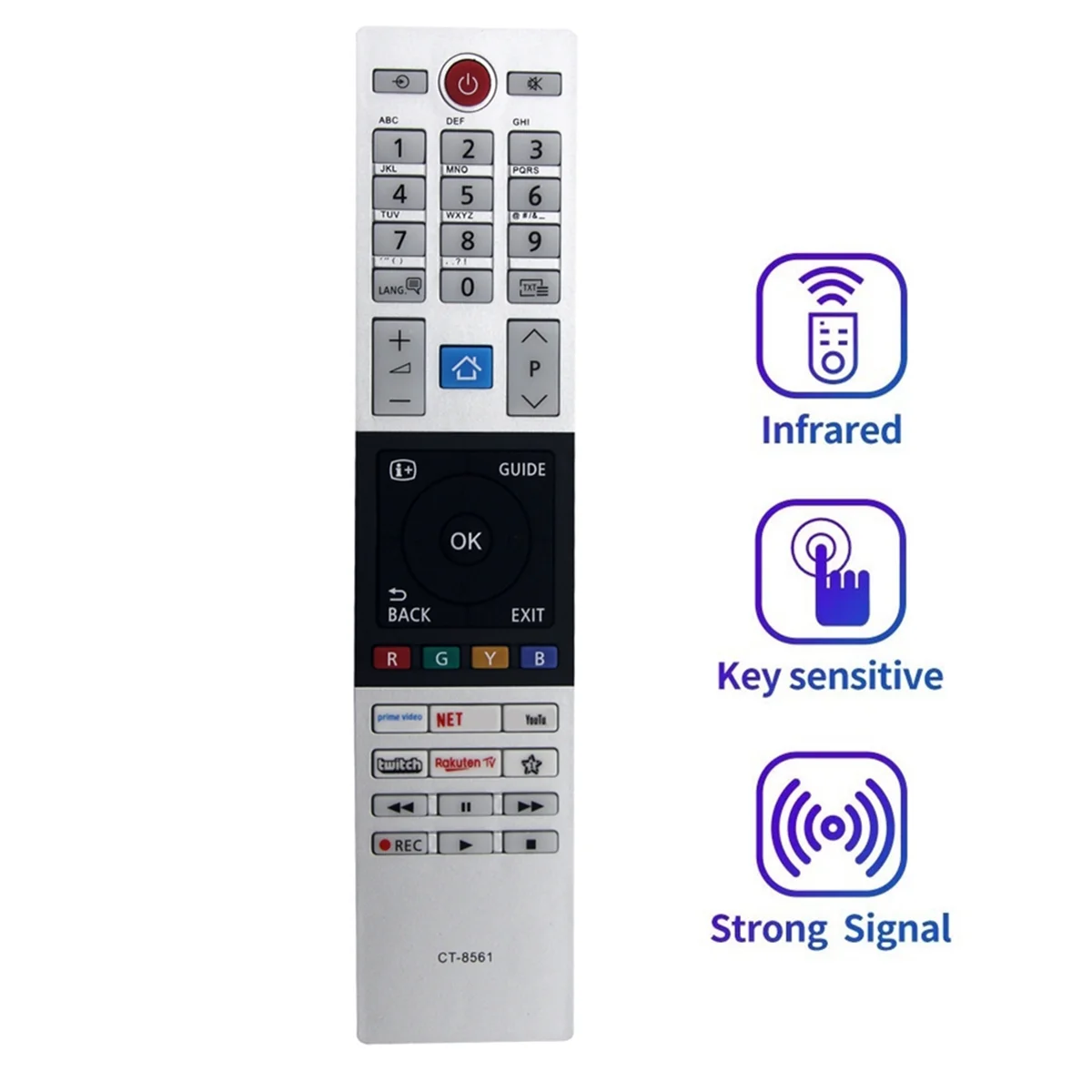 Télécommande de remplacement CT-8561 pour télécommande TV LED intelligente TOWinterBA – Image 2