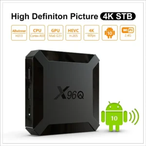 X96Q TV Box android 10 Allwinner H313 Quad Core 2G16G/1G8G avec 4K 100m lan 2.4g wifi youtue google netfl1x