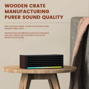 La barre de son de haut-parleur de bureau PHILIPS 3709 avec un design simple de coque en bois est à la mode et compacte et fonctionnelle des bandes lumineuses RVB