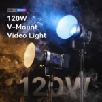 Ulanzi VL-120Bi VL-120C 120W lumière vidéo à montage en V avec contrôle sans fil CRI 95 + 2700K-6500K lampe COB photographie intérieure et extérieure