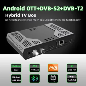 Skylinker Z8 Plus hybride Android 9.0 OS TV Box OTT DVB-S2 DVB-T2 HD 4K récepteur Satellite H.265 2GB 16GB 2.4G 5G double Wifi