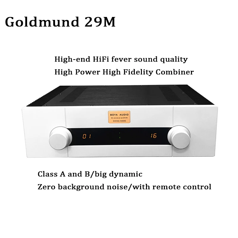 Goldmund-Amplificateur de puissance audio domestique haut de gamme avec télécommande, HiFi, Classe A et B, 150W * 2, 29m, Référence