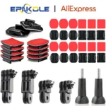 Supports adhésifs plats et incurvés pour casque d&rsquo;appareil photo, bras pivotant réglable pour GoPro Hero Insta360 DJI Osmo, accessoires de caméra d&rsquo;action