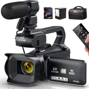 Caméra vidéo professionnelle pour la photographie, n'aime numérique 18X, vision nocturne, 64MP, WiFi, webcam en direct, caméscope, 6K