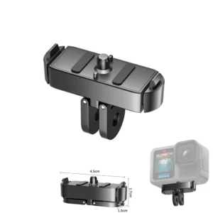 Support de base à dégagement rapide magnétique noir, support d'extension en alliage d'aluminium, support d'adaptateur, accessoire GoPro Fore13