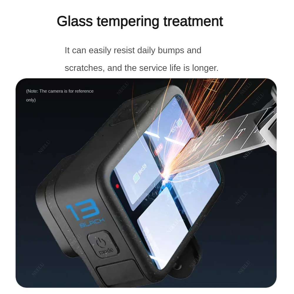 Coque en silicone pour GoPro Hero 13, protecteur d'écran en verre trempé noir, Film de protection, couvercle de capuchon d'objectif pour accessoires GoPro 13 – Image 6