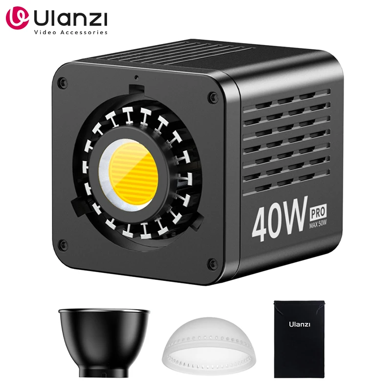 Ulanzi L023 40W Pro lumière vidéo Mini Bowens Mount COB lumière bicolore 2500-6500K 3400mAh lumière vidéo pour la photographie