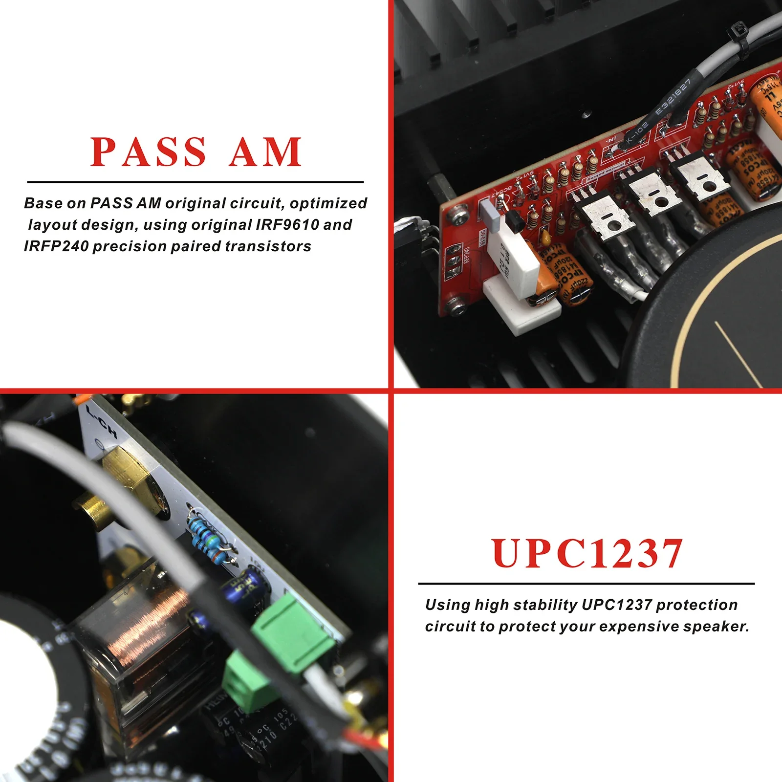 Amplificateur de puissance HIFI PASS AM Pure classe A, 10W + 10W, prise en charge de l&rsquo;entrée XLR/RCA