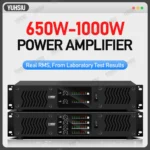 YUHSIU-Amplificateur de puissance numérique, 2U Classe D Médailles, Hifi High 1000W, 2/4 canaux pour KTV Chang Stage Karaoké Audio Speaker Church