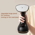 TurboSteam Défroisseur vapeur portatif pour vêtements 1500 W – Niveaux de vapeur à accélérateur complet, grand réservoir de 320 ml, livraison à la vapeur puissante