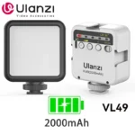 Ulanzi VL49 6W Mini Vlog LED lumière de remplissage blanc 2000mAh 5500K Zoom éclairage éclairage photographique vidéo téléphone Selfie lampes de remplissage