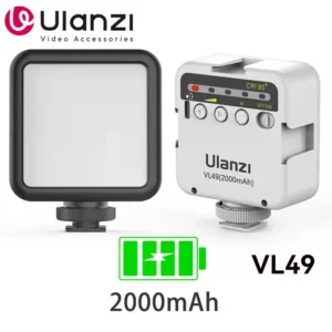 Ulanzi VL49 6W Mini Vlog LED lumière de remplissage blanc 2000mAh 5500K Zoom éclairage éclairage photographique vidéo téléphone Selfie lampes de remplissage