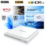 MECOOL Android TV Box KM2 Plus Deluxe avec Netflix 4K certifié Dolby Atmos/Dolby Vision 4 + 32G WiFi6 1000M LAN Port lecteur multimédia